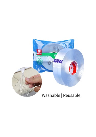 Padalink Suyula Yıkama Eliyebilen İzsiz 1.5mm Kalınlıkta Otomobil İçin Nano Çift Taraflı Band 3cm 3m , 1 Paket