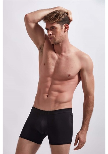 Josejuan 3'Lü Erkek Boxer Koton Likralı Yan Dikişsiz 1001-Siyah - Antrasit - Lacivert