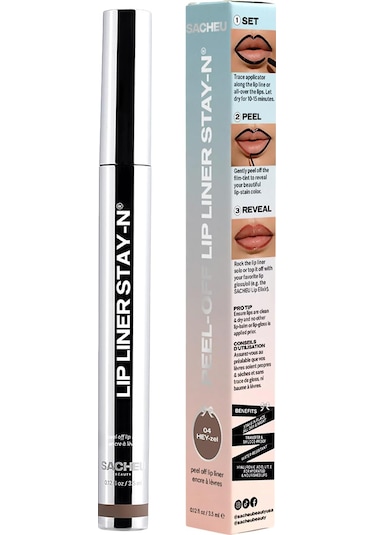 Sacheu Lip Liner Stay-n Soyulabilir Uzun Süre Kalıcı Dudak Çizgisi Belirginleştirici 04 Hey-zel 3.5ml 04 Hey-zel