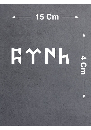 Göktürkçe Türk Yazısı Sticker - Araba Oto Motosiklet Karavan Sticker - 00348 15x4 Cm