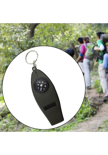 Suntek Düdük Termometre Combo Survival Taşınabilir Siyah