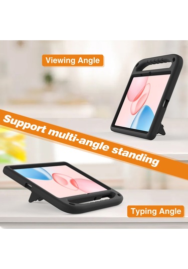 Honor Pad 10 Kılıf El Tutacağı Destek Standı Tablet Eva Kılıfı - Siyah Tablet Kılıfı