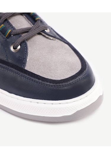 Yargıcı Deri Bağlı Sneakers 24yeay4469x 004 Lacivert