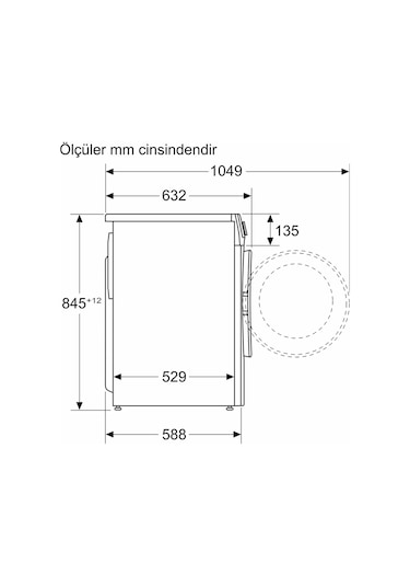 Bosch WGA242Z0TR 1200 Devir 9 KG Çamaşır Makinesi