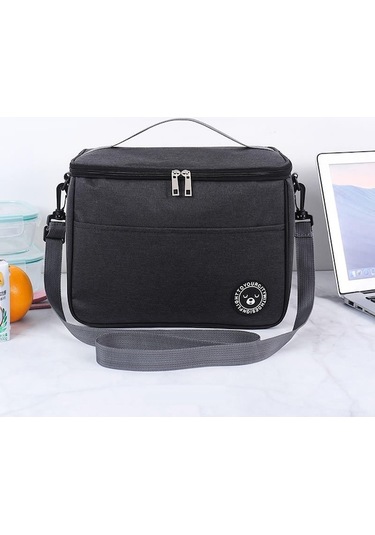 Novahub Siyah Sofieles Piknik Yalıtımlı Öğle Yemeği Kutusu Taşınabilir Soğutmalı Çanta Büyük Kapasiteli Su Geçirmez Öğle Yemeği Çantası Piknik Çantası L Siyah Siyah