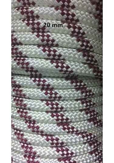 Molhalat 20 MM İskota Halat 50 M - Parlak Örgülü Halat - Bayrak İpi Yü