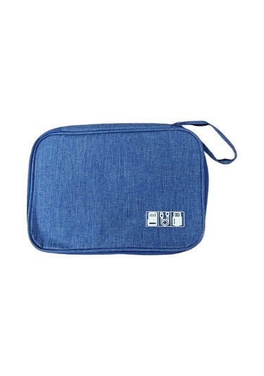 Kulaklık Veri Kablosu Ürün Şarj Kablosu Saklama Çantası Blue
