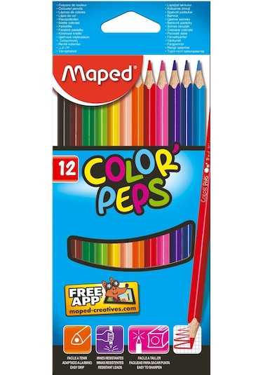 Maped Color'Peps Kuruboya Kalemi 12 Renk