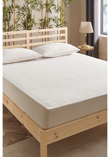 Puffy Bambu Dream Sıvı Geçirmez Alez 160 x 200 CM Beyaz