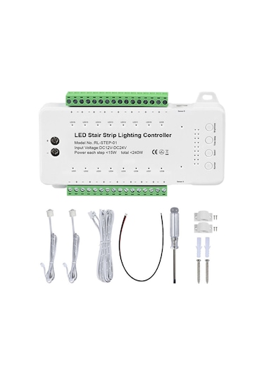 Singree 16 Adımlı Akıllı Led Merdiven Aydınlatma Kontrol Cihazı - Pır Sensörlü Otomatik Açma/kapama Diğer