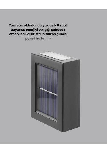 Zengemtx Şeffaf Abajurlu Duvar Tipi Solar Işık Güneş