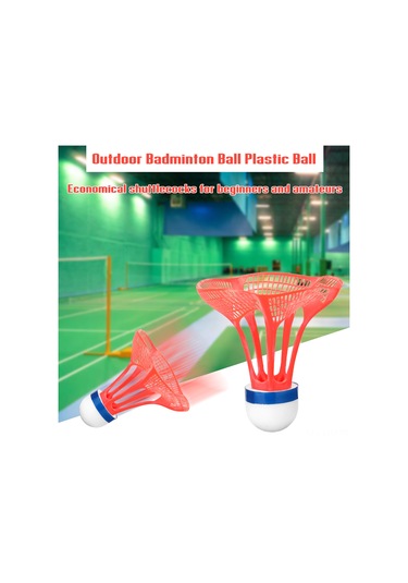 Geeksen Plastik Outdoor Badminton Topu - Sabit Direnc - Sarı Renk - 3 Adet Paket
