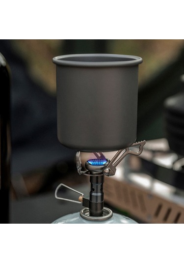 Neevoyu Katlanır Kamp Ocağı - 2500w Güçlü Alev, Hafif Ve Taşınabilir, Piknik & Doğa Yürüyüşü İçin Gri