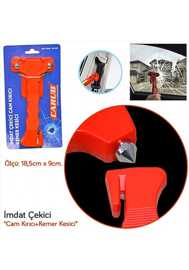 Carub Oto İmdat Çekici Cam Kırıcı + Kemer Kesici