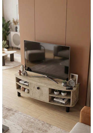 Tv Sehpası 136 Cm Kapaklı Raflı Çok Amaçlı Televizyon Ünitesi Salon Oturma Odası Vienna 5014 Atlantk Ekru Tv Sehpası 136 Cm Kapaklı Raflı Çok Amaçlı Televizyon Ünitesi Salon Oturma Odası Vienna 5014 Atlantk Ekru