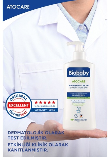 Atocare Besleyici Krem 500 Ml - Seramid Prebiyotik Omega 3 - 6 Yulaf Unu Atopik Ciltler İçin Krem