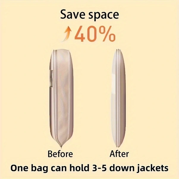 Willowhaven Bej 2pcs Büyük Kapasiteli Askılı Sıkıştırılabilir Giyim Saklama Çantası L+xl