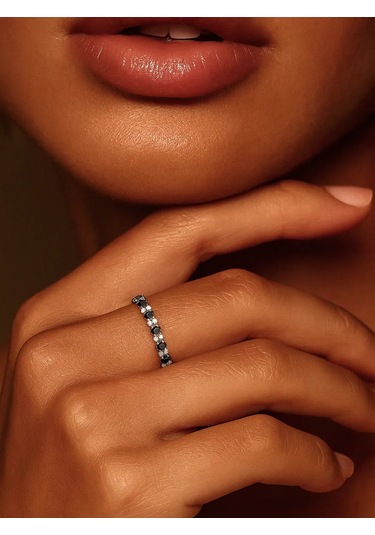 Lapshov Gümüş Yürüyüş Yolu Yüzüğü 358453568 Siyah