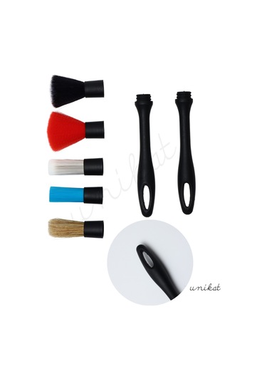 Unikat Çeşitli Detay Fırça Seti 2 Sap 5 Farklı Başlıklı 1 Adet