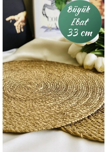 Yunusoğlu Home 2 Adet Hasır Jüt Supla Amerikan Servis Hasır