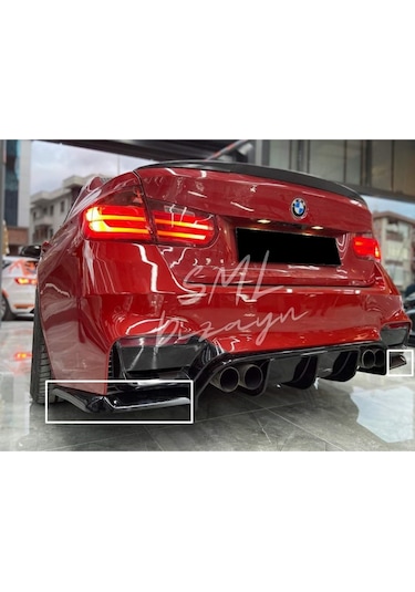 BMW F30-F80 M3 Flap PLASTİK F80 M3 Arka-Tampon-Flap-Bıçak-Lip-Ek