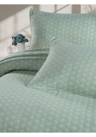 Elvira Yatak Örtüsü Seti Çift Kişilik Mint Kutulu Mint