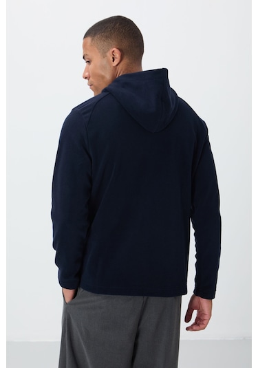 Tommy Life Connell Lacivert Rahat Kalıp Polar Erkek Sweatshirt - 88313 Lacivert