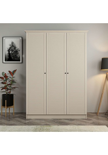 Kale 3 Kapaklı 2ç Taçlı Dolap Kumtaşı Mebran Panjur Kumtaşı 210cm Kumtaşı