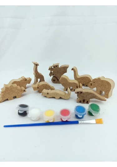 Neşeli Ahşap Okul Öncesi Etkinlik .ahşap Boyama Seti.. Eğitici Ahşap Boyası. Oyuncak Hayvan