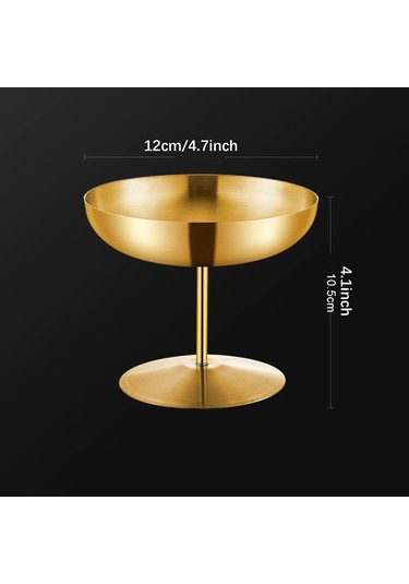 Suntek Paslanmaz Çelik Dondurma Kupası Düğün İçin Zarif 250ml Altın