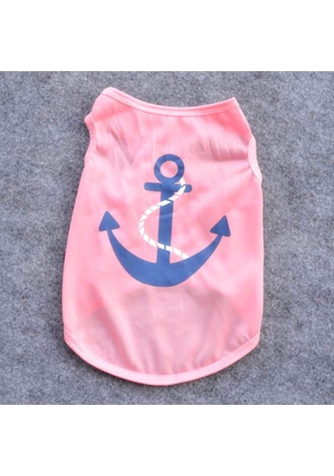 Köpek Ve Kedi İçin Sailor Temalı Pet Sweat Kıyafet Açık Pembe
