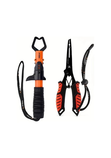 Elmpaly 2 Adet Dayanıklı Paslanmaz Çelik Orange Balıkçı Kerpeteni Balık Kontrolü Ve Açık Hava Balıkçılığı İçin Temel Araç