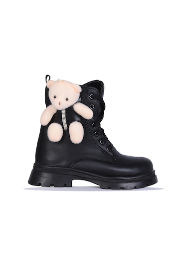 Moda Ayakkabı 746 Siyah Cilt Kız Çocuk Bot Ayakkabı 001