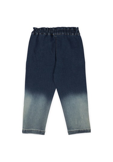 Panço Kız Çocuk Çıt Çıt Detaylı Denim Pantolon Lacivert