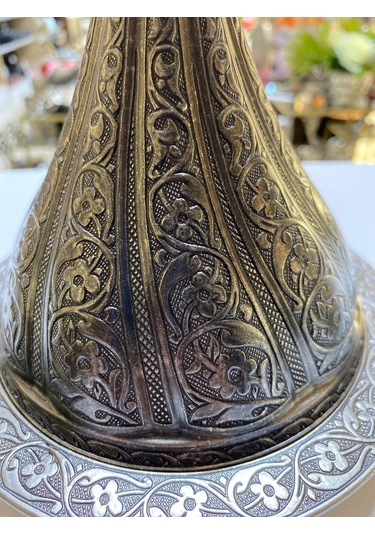 Osmanlı Büyük Böy Kap Eskitme Gümüş