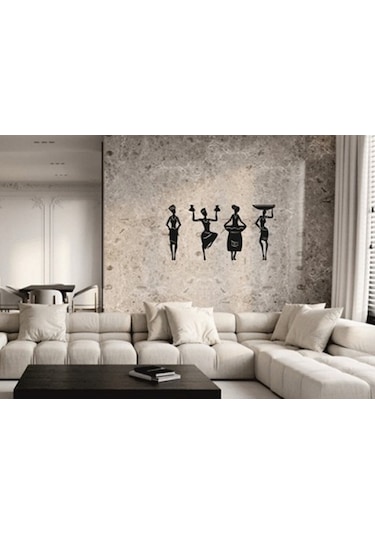 Afrikalı Kadınlar Ahşap Duvar Dekor-Duvar Süsü