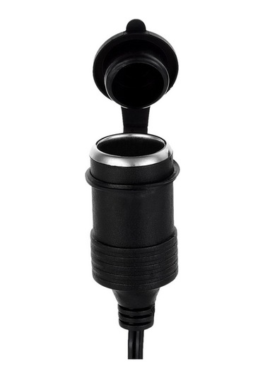 Wezone 12v 6a 2 Metre Kablolu Sigara Çıkarıcı Soketi, Siyah 20 Awg Güç Uzantı Kablosu