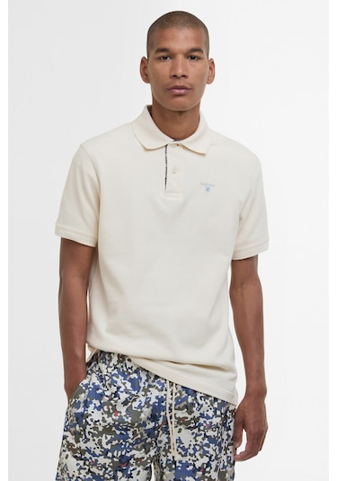 Barbour Tartan Pique Polo Yaka Wh52 Antique White Wh52 Antique White