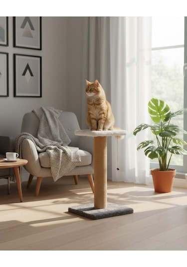 Reyo Pet Tekli Step Kedi Tırmalama Tahtası Gri