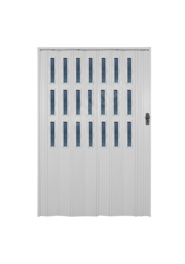 Penguen Akordiyon Kapı Bayaz Camlı En 118-132 Cm Arası Boy 220 Cm