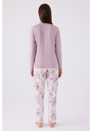 Arnetta 3119 Uzun Kol Kadın Pijama Takımı Lila