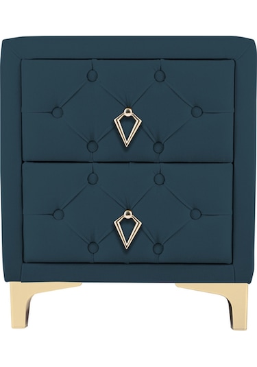 Ruby 2 Çekmeceli Komodin-gold Model Kapitoneli Yatak Odası Iki Çekmeceli Komodin&şifonyer Modelleri Mavi Ruby 2 Çekmeceli Komodin-gold Model Kapitoneli Yatak Odası Iki Çekmeceli Komodin&şifonyer Modelleri Mavi