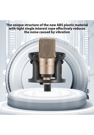 Mufunye Mikrofon Şok Montajlı Mikrofon Standı Kayıt Stüdyosu Canlı Yayın Evrensel Kapasitör Mikrofon Yuvarla