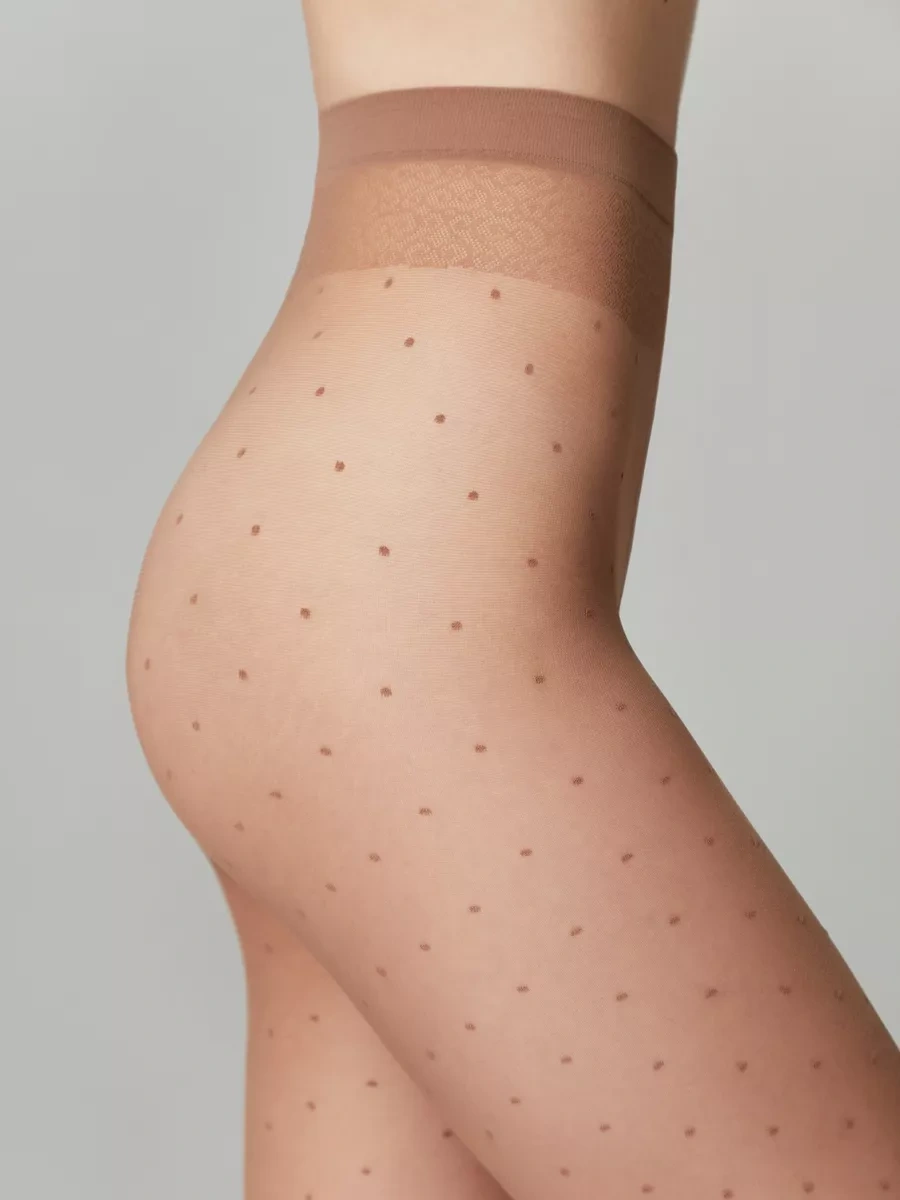 Conte Elegant Fantasy Dots Puantiyeli Külotlu Çoraplar 173995026 Bronz Rengi