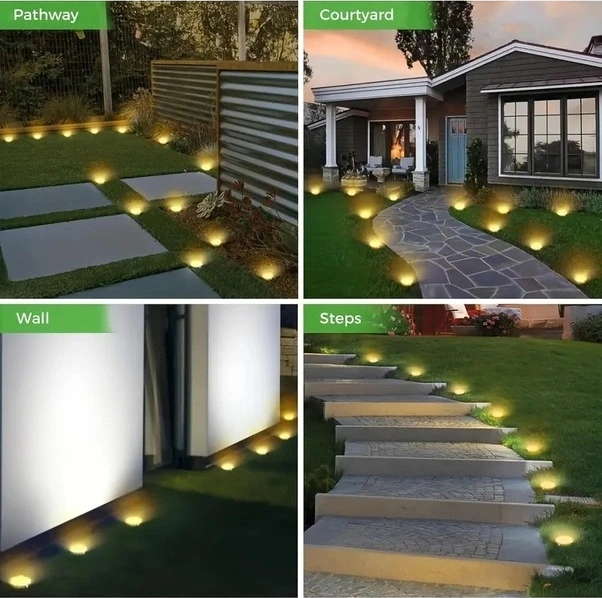 Trendooze 4'lü Solar Bahçe Aydınlatma, 8 Led Sıcak Işık Lambası, Gaojunshop01 Party Dekor Işığı Sıcak Işık