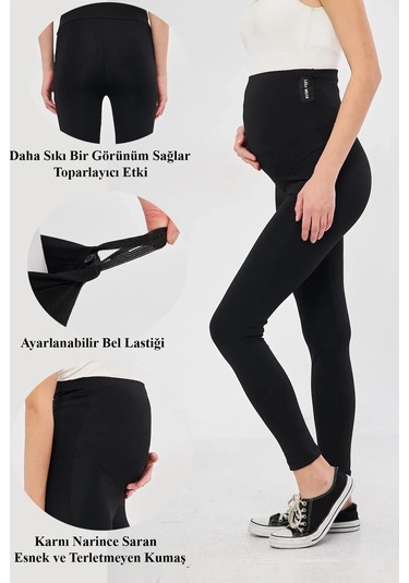 Lesa Wear Ayarlanabilir Yüksek Bel Esnek Toparlayıcı Ve Sıkılaştırıcı Hamile Tayt