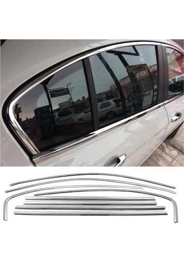 Fiat Egea Sedan Krom Cam Çerçevesi Set 2015- 8 Parça