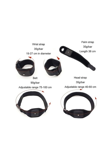 Tongxida Htc Vive Tracker Vr Oyun Askı Aksesuarları, 2 Bileklik + 1 Kemer, Merserize Kumaş, Neopren, Naylon, Meta