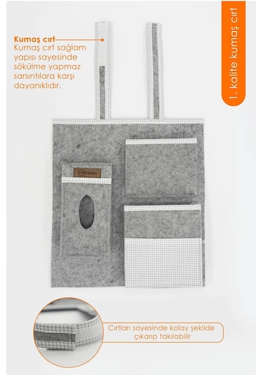 Mor Design Araç İçi Organizeri - Gri