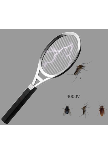 Suntek Raket El Aksesuarları Elektrikli Sineklik Beyaz - Gri